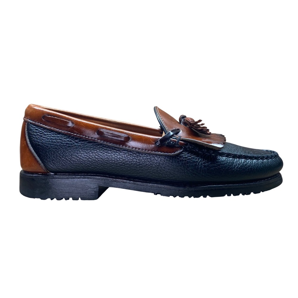 Allen Edmonds Nashua Tassel Loafer Two Toned Kiltie 8.5 Calfskin USA Vintage